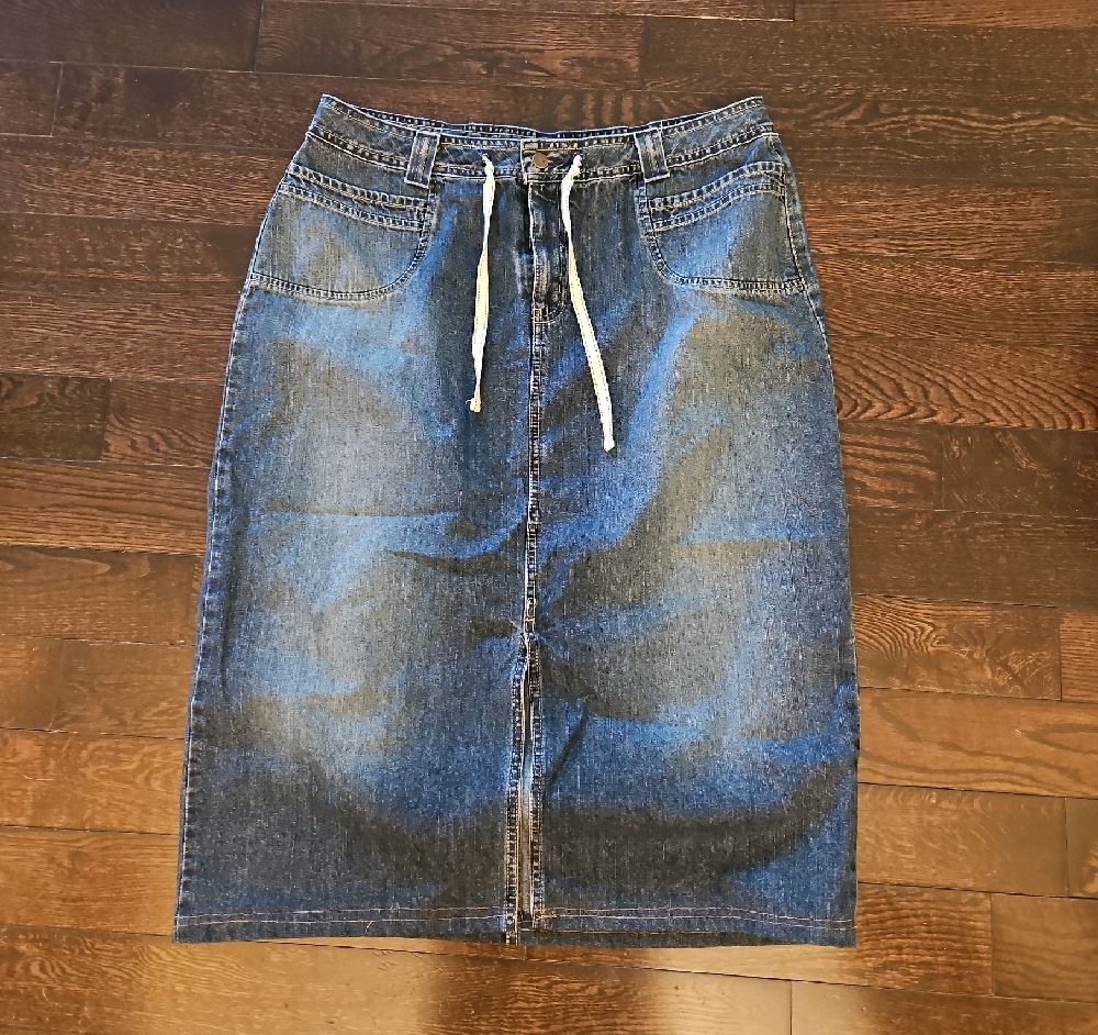 Venezia Blue Pencil Skirt Knee-Length Casual
